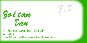 zoltan dan business card