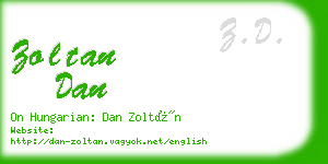 zoltan dan business card
